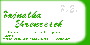 hajnalka ehrenreich business card